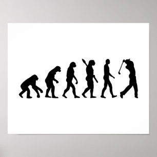 Póster Jogador de golfe da evolução