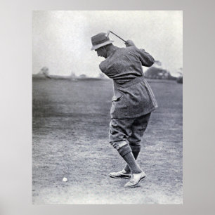 Póster Jogador de golfe do vintage: Harry Vardon