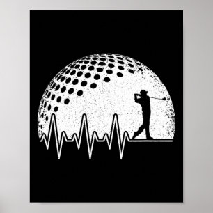 Poster Jogador de Golfe Engraçado Pulso de Golfe Vintage