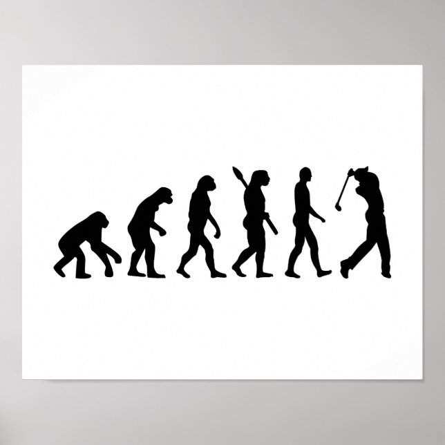 Póster Jogador de Golfe Evolution (Frente)