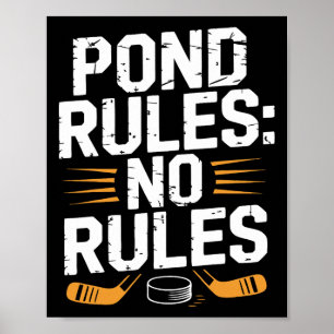 Poster Jogador de Hockey no Lago Regras do Lago Shinny