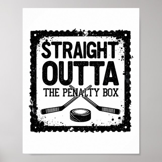 Poster Jogador de Hóquei Bem Saído Da Penalidade  (Frente)
