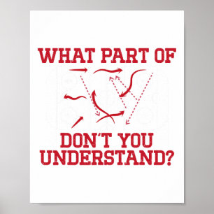 Poster Jogador de Hóquei Diagrama de Rink Divertido Hóque