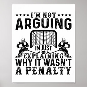 Poster Jogador de Hóquei Discutindo Presente Engraçado Ho