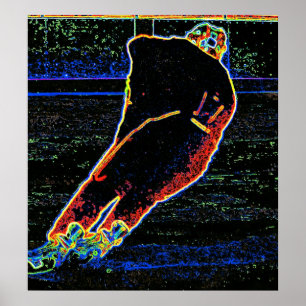Poster Jogador de hóquei em gelo abstrato