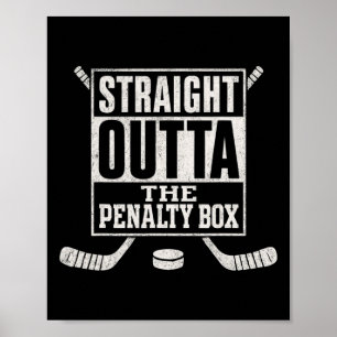 Poster Jogador de Hóquei no Gelo Straight Outta The Penal