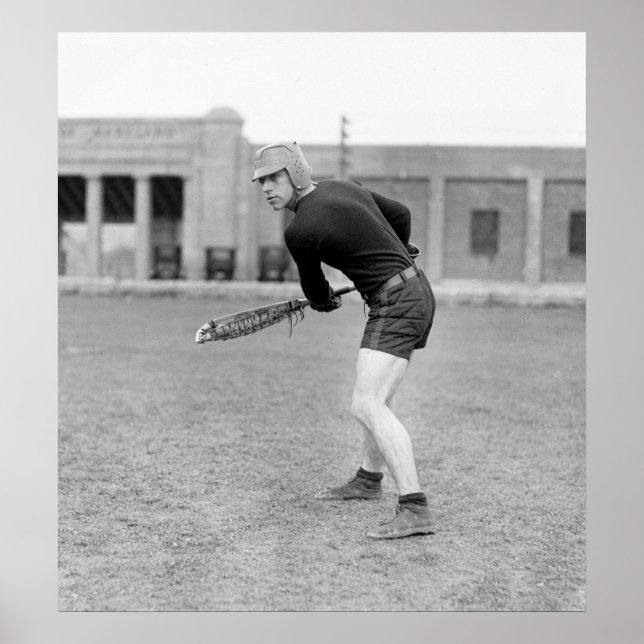 Póster Jogador de Lacrosse 1920 (Frente)