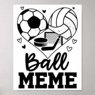 Poster Jogador de Meme de Futebol Volei de Hóquei Meme 