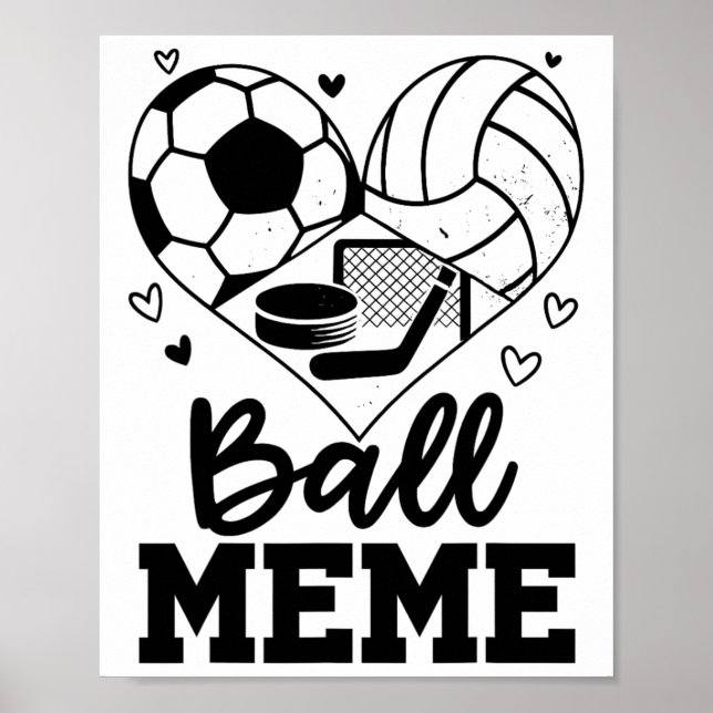 Poster Jogador de Meme de Futebol Volei Hóquei Ll Meme (Frente)