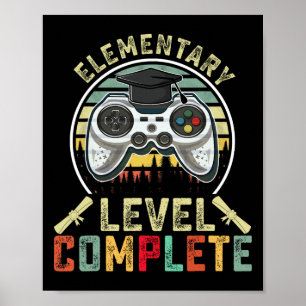 Poster Jogador de Nível Elementar Completo Graduado Eleme