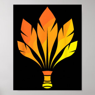 Poster Jogador de Peteca de Badminton 