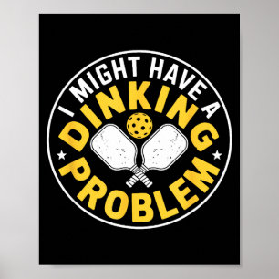 Poster Jogador de pickleball com problema sério de dinkin