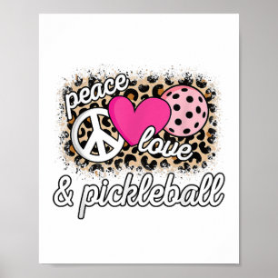 Poster Jogador De Pickleball Engraçado Com Amor Pela Paz