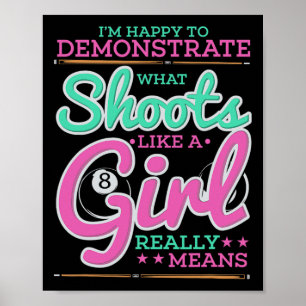 Poster Jogador De Piscina Billiards Estou Feliz Em Demons