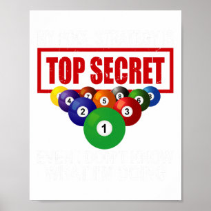 Poster Jogador de Piscina engraçado Billiard Men Jogo Mul