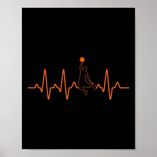 Poster Jogador de pulsação de basquete Presente para Home (Frente)