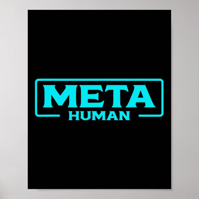 Poster Jogador de realidade virtual Vr do metaverso human (Frente)