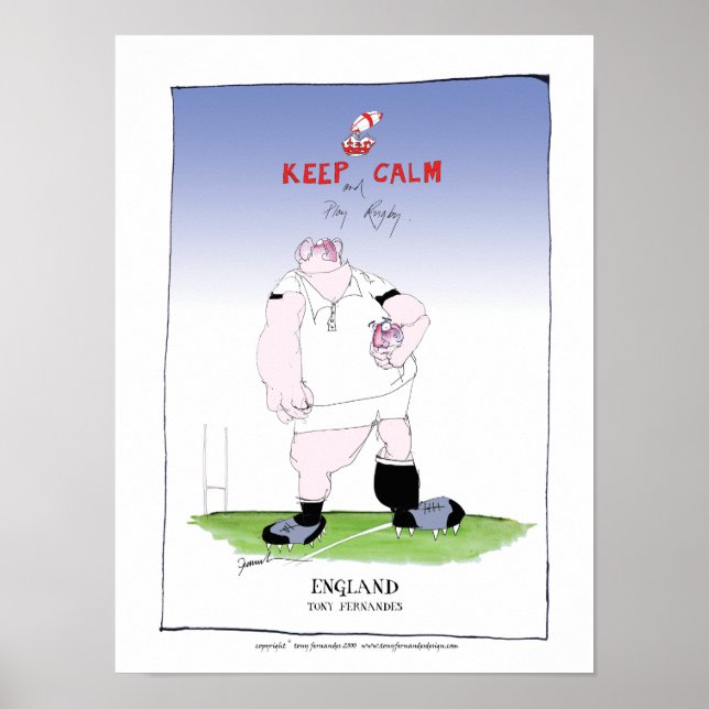 Poster jogador de rugby da inglaterra, tony fernandes (Frente)