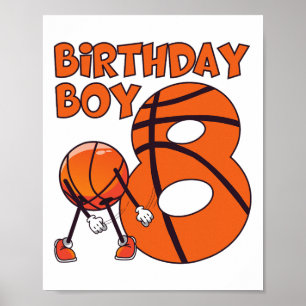 Poster Jogador de Sketll nº 8 do Aniversário, 8 anos B