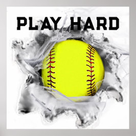 Poster Jogador de Softbol