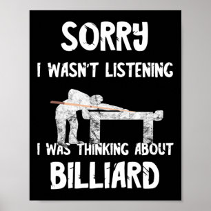 Poster Jogador De Soneca Billiard Da piscina 8 Ll Jogando
