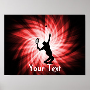 Póster Jogador de ténis; Vermelho