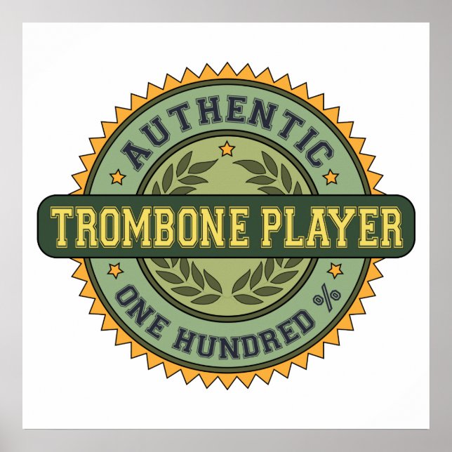 Poster Jogador de Trombone Autêntico (Frente)