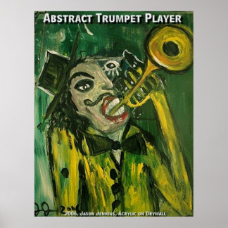 Poster Jogador de Trompete abstrato