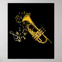 Jogador de Trompete Jazz Música Presente Grande Tr