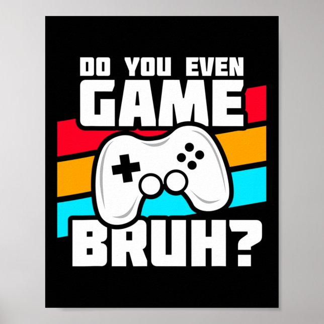 Poster Jogador De Vídeo Engraçado - Jogos De Console De P (Frente)