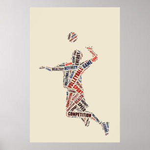Póster Jogador de voleibol