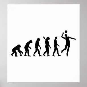 Poster Jogador de voleibol da evolução