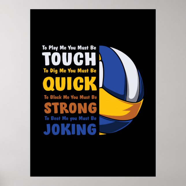 Poster Jogador de Voleibol | Deve Ser Forte (Frente)