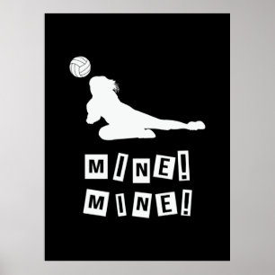 Poster Jogador de Voleibol Minas de voleibol