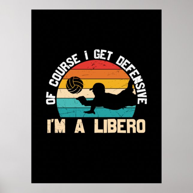 Poster Jogador de Voleibol | Sou Um Libero (Frente)