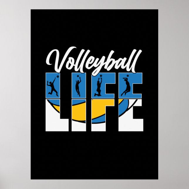 Poster Jogador de Voleibol | Vida de voleibol (Frente)