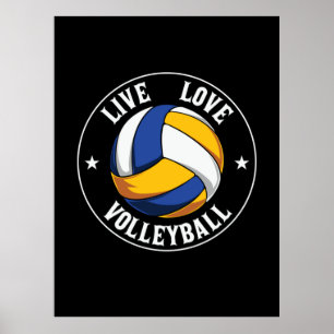 Poster Jogador de Voleibol Voleibol Amor Vivo