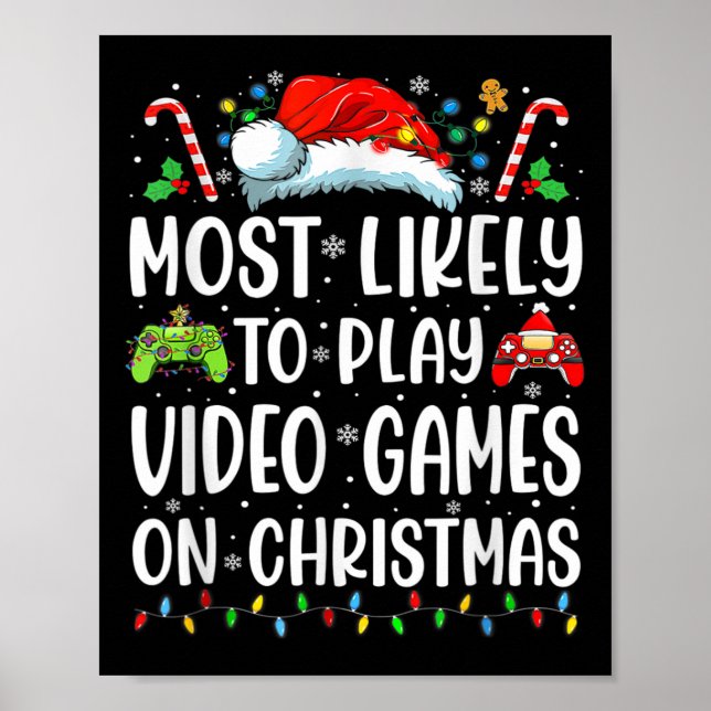 Poster Jogador Divertido Mais Provável Para Tocar Videos  (Frente)