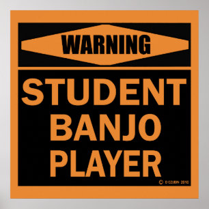 Poster Jogador do banjo do estudante