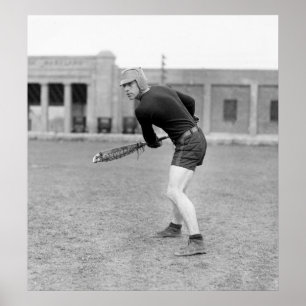 Póster jogador do Lacrosse do 1920