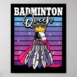 Poster Jogador do Shuttle da Rainha Badminton