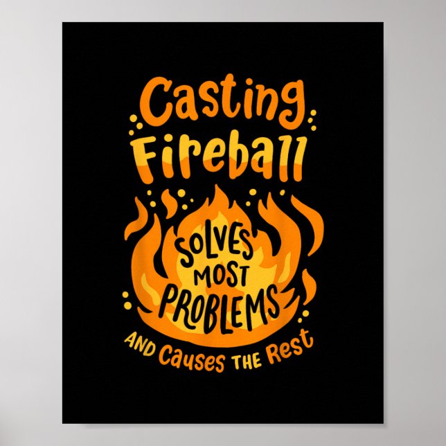 Poster Jogador engraçado de Rpg Nerdy Casting Firell reso (Frente)