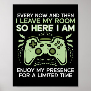 Poster Jogador Eu Deixo Meu Quarto Engraçado Jogando Home