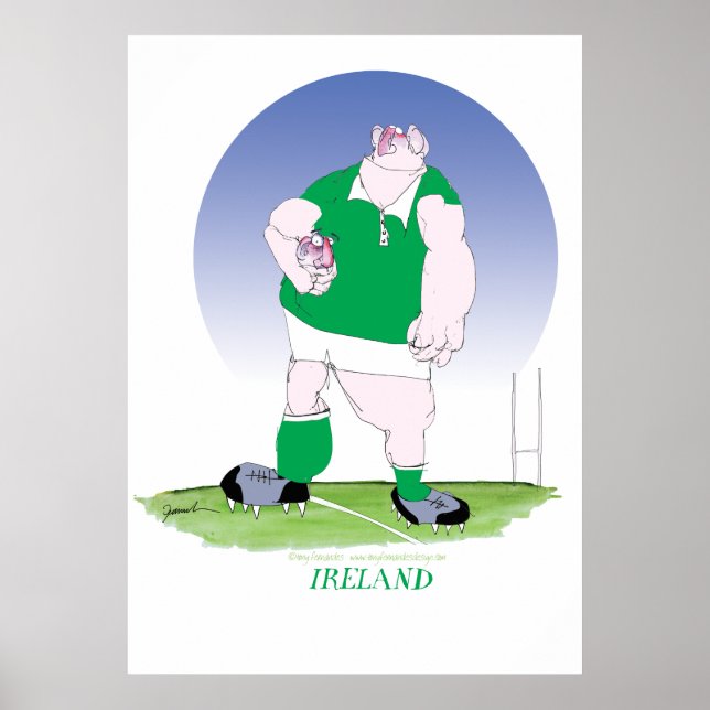 Poster jogador irlandês de rúgbi, tony fernandes (Frente)