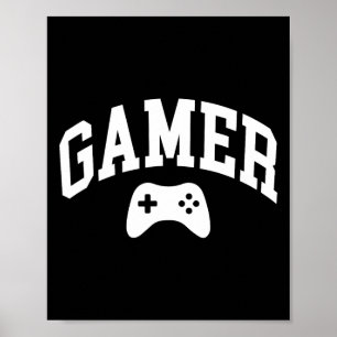 Poster Jogador Jogo Divertido Gráfico de Jogos