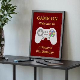 Poster Jogador moderno Qualquer Festa de aniversário de i