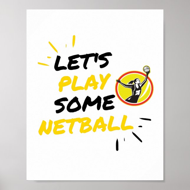 Poster Jogador Netball (Frente)