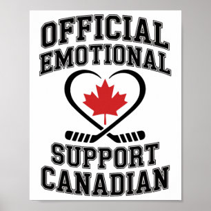 Poster Jogador Oficial de Suporte Emocional de Hóquei Can