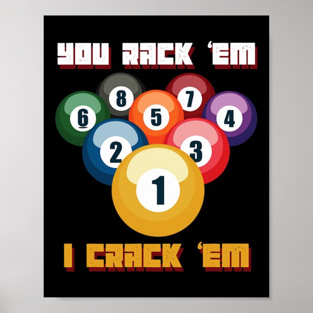 Poster Jogador Ou Atleta Do Puns Billiards (Frente)