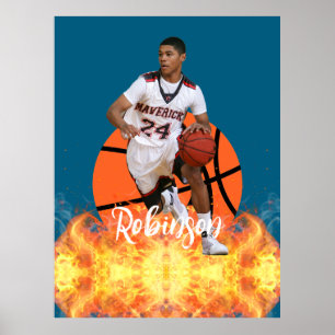 Poster Jogador Personalizado de Basquete de Fotografias